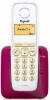 р/телефон dect gigaset a130 bordeaux белый/бордовый