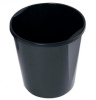 корзина для бумаг 1327794 круглая 19л. пластик литой черный