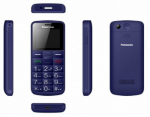 kx-tu110ruc мобильный телефон panasonic tu110 синий моноблок 2sim 1.77" 128x160 0.08mpix gsm900/1800 microsdhc max32gb