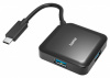 Разветвитель USB-C Hama H-200112 USB-C hub 4порт. черный (00200112)