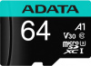 Карта памяти MICRO SDXC 64GB W/ADAP. AUSDX64GUI3V30SA2-RA1 ADATA