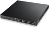 gs3700-24hp-zz0101f l2+ коммутатор zyxel gs3700-24hp, 24xge poe+, 4xsfp, бюджет poe 460/1000 вт