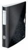 папка-регистратор leitz active wow 11070095 a4 65мм лам.карт. черный без. окант. вместимость 350 листов накл.на кор.