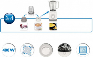 Блендер стационарный Philips HR2102/00 400Вт белый