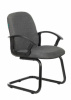 CH-808-LOW-V/#G Кресло Бюрократ CH-808-LOW-V серый 3C1 низк.спин. полозья металл черный