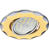 fc1602efs ecola mr16 dh07 gu5.3 светильник встр. поворотный звезда (скрытый крепеж лампы) золото/хром 25x88 (кd74)