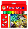 фломастеры koh-i-noor fish 1002 771002cj05ks трехгр. вентилируемый смываемые 30цв. коробка с европодвесом