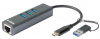 DUB-2332/A1A Сетевой адаптер DUB-2332 USB-C to Gigabit Ethernet Adapter, 3xUSB3.0 + USB-A to USB-C Adapter