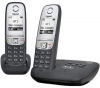 р/телефон dect gigaset a415a duo черный (труб. в компл.:2шт) автооветчик аон