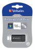 Флеш Диск Verbatim 16Gb PinStripe 49063 USB2.0 черный