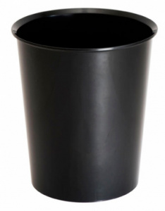 корзина для бумаг стамм кр55 круглая 14л. пластик черный