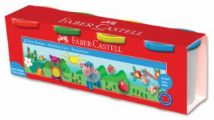 масса для лепки faber-castell 120048 4цв. 520гр. картон.кор.