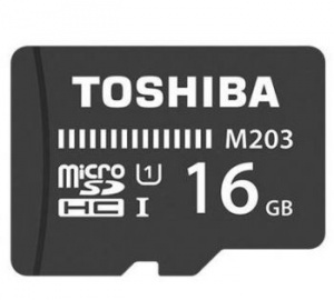 флеш карта microsdhc 16gb class10 toshiba thn-m203k0160ea m203 + adapter