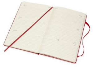dhf212wh3 еженедельник moleskine classic wkly large 130х210мм 144стр. красный