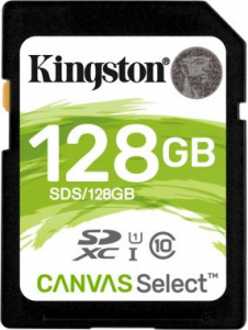 Флеш карта SDXC 128Gb Class10 Kingston SDS/128GB Canvas Select