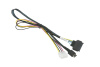 кабель supermicro cbl-sast-0956 55cm oculink to u.2 pcie sff-8639 with power cable