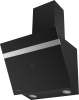 MEDWAY 50 Glass Black/Stripe Inox Кухонная вытяжка MAUNFELD/ Кухонная вытяжка MAUNFELD Medway 50 черный/вставка сатин