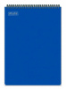 блокнот полином 204992 a4 пластик 80л клетка гребень синий