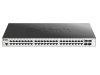 dgs-3000-52x/b1a d-link dgs-3000-52x/b, l2 managed switch with 48 10/100/1000base-t ports and 4 10gbase-x sfp+ ports.16k mac address, 802.3x flow control, 4k of 802.1