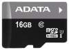 Карта памяти MICRO SDHC 16GB CLASS10 W/AD AUSDH16GUICL10-RA1 ADATA