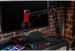 HX-MICQC-BK Микрофон проводной HyperX QuadCast 3м черный
