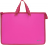 папка для тетрадей silwerhof 671945 neon a4 340x245x40мм 1отд. розовый пластик на молнии