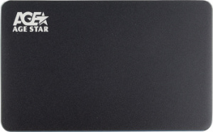 3UB2AX1 (BLACK) Внешний корпус для HDD/SSD AgeStar 3UB2AX1 SATA I/II/III USB3.0 алюминий черный 2.5"