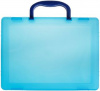 бокс для документов стамм кс17 a4 280x375x57мм голубой/тонированный пластик