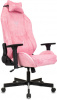 KNIGHT N1 PINK Кресло игровое Knight N1 Fabric розовый Velvet 36 с подголов. крестов. металл
