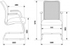 CH-599AV/32G/TW-11 Кресло Бюрократ CH-599AV серый TW-32K03 сиденье черный TW-11 сетка/ткань полозья металл серебристый