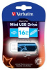 Флеш Диск Verbatim 16Gb Mini Neon Edition 49395 USB2.0 синий/рисунок