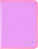 папка для тетрадей silwerhof 671958 gems a5 210x260x25мм 1отд. розовый пластик на молнии