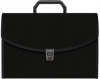 портфель бюрократ -bpp13tlblck 13 отдел. a4 ребрист. поверхн. с окантовкой пластик 0.7мм черный
