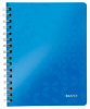 блокнот leitz wow 46410036 a5 pp 80л клетка твердая обложка спираль двойная синий