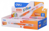 текстовыделитель deli x-flow eu35460 скошенный пиш. наконечник 1-5мм колпачок с клипом оранжевый