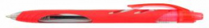 ручка шариковая zebra ola (bp123-r) авт. 1мм резин. манжета красный красные чернила