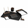 настольный набор good sunrise w6aq-1/c (7 предметов) камень мдф/искусственный камень черный/коричневый