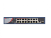 ds-s1816gp сетевой неуправляемый коммутатор 16 rj45 1000m poe портов 2 sfp uplink порта 1000м ethernet; ieee802.3af ieee802.3at; бюджет poe 125вт; поддержка