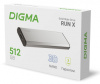 Накопитель SSD Digma USB 3.2 512Gb DGSR8512G1MSR RUN X 1.8" серебристый