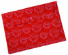 конверт на кнопке бюрократ -pk813nred a4 с рисунком "листочки" непрозрачный пластик 0.18мм красный