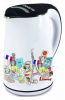 Чайник электрический Polaris PWK1742CWr 1.7л. 2200Вт белый/рисунок (корпус: нержавеющая сталь)