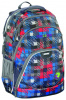 129414 рюкзак coocazoo evverclevver dope square red синий/красный клетка