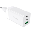 wcganunc unico зу 65w для ноутбуков, 2xusb-c, 1xusb 2.0, вх 100-240v, 50-60hz, вых 5v/3a,9v/2.22a,12v/1.67a(pd20w). power delivery, защита от кз, белый, rtl b