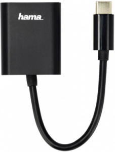 Разветвитель USB-C Hama 00135749 2порт. черный