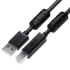 gcr-52078 gcr кабель для принтера, мфу prof 1.5m usb 2.0, am/bm, черный, ферр кольца, 28/24 awg, экран, армир, морозост (upc10)