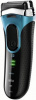 81479851 Бритва сетчатая Braun Series 3 3080s реж.эл.:1 питан.:аккум. черный/синий