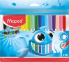 фломастеры maped color`peps ocean 845721 супер-смываемые 18цв. заблокированный пишущий узел пакет с европодвесом
