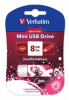 Флеш Диск Verbatim 8Gb Store n Go Mini Graffiti 98165 USB2.0 красный/рисунок