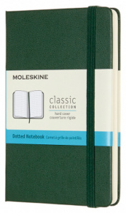 блокнот moleskine classic mm713k15 pocket 90x140мм 192стр. пунктир твердая обложка зеленый