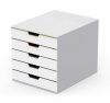 бокс для документов durable 7625-27 varicolor mix 5 выдвижных ящиков 292x280x356мм ассорти/серый